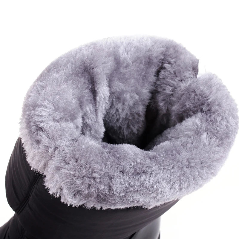 

YAERNI Women Winter Boots Plus Size 35-44 New Warm Cotton Down Shoes Waterproof Snow Boots Fur Lady Platform Mid Calf Boots E669