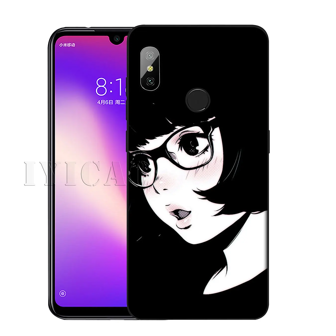 stare japanese Cute girl Anime Soft Silicone Phone Case for Xiaomi Redmi K30 K20 8A 7A 6A 5A S2 GO Note 8 8T 7 5 6 Pro |