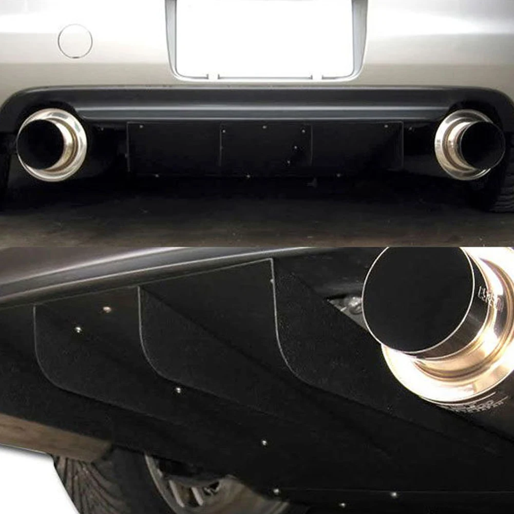 Диффузор Fin черный автомобиль против царапин заднего бампера универсальные