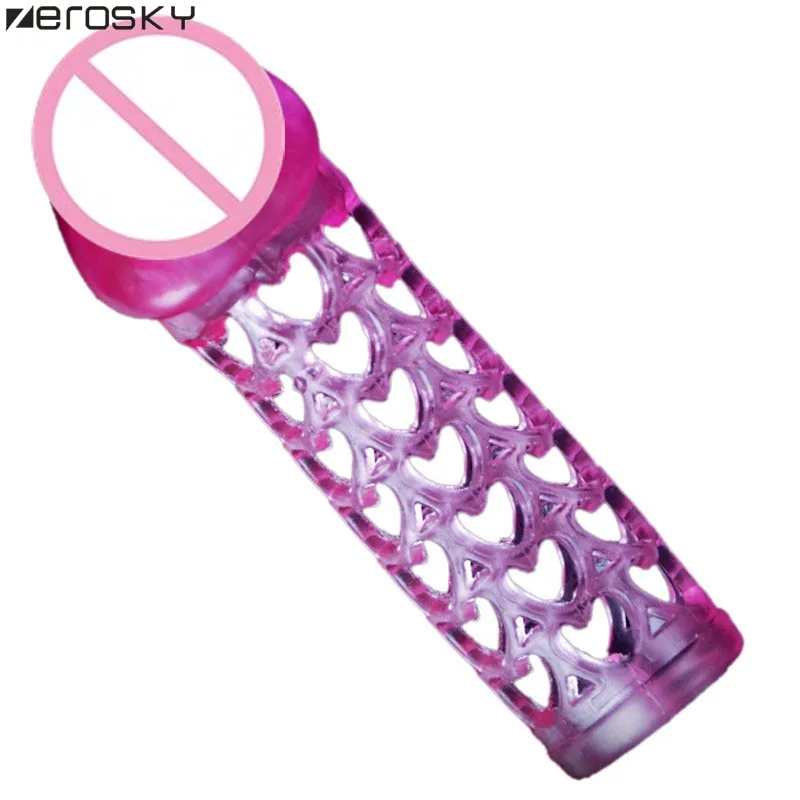 Zerosky мягкие силиконовые презервативы для увеличения пениса с полным покрытием