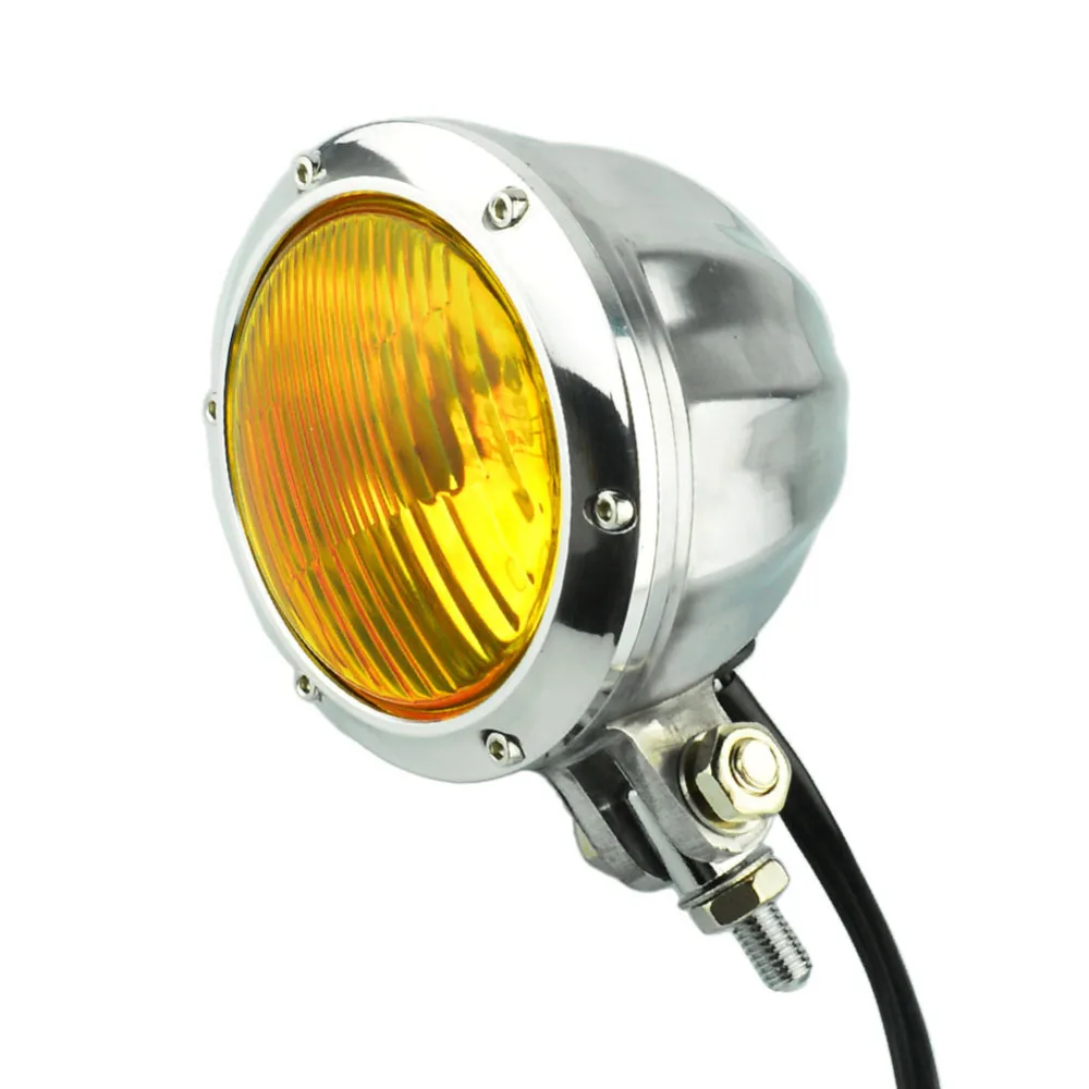 Мотоцикл ретро граненный алюминиевый налобный фонарь E mark винтажная фара Hi/Low Beam H4