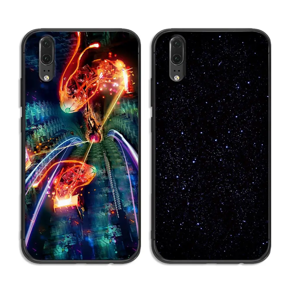 Abstract art of space soft phone for Huawei P8 P9 P10 P20 P30 Lite Pro P Smart 2016 2019 TPU Soft Silicone | Мобильные телефоны и