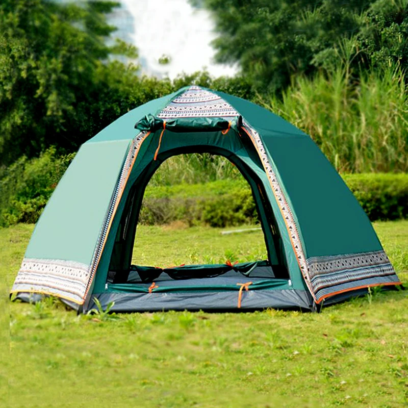 

UV hexagonal automatic Outdoor camping wild big tent camping tent camping 4-6persons awning garden pergola with thick fabric