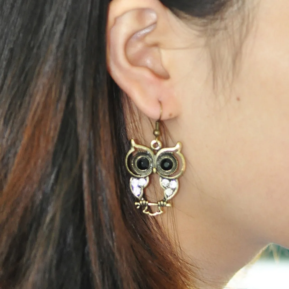 Женские винтажные серьги гвоздики в богемном стиле|owl earrings|earings for girlsearrings women |