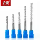 HUHAO 1 шт. 3,175 мм 4 мм 6 мм карбидный Вольфрам нож для кукурузы резка фрезерные долота ПХБ Концевая фреза фрезерный станок с ЧПУ для гравировального станка