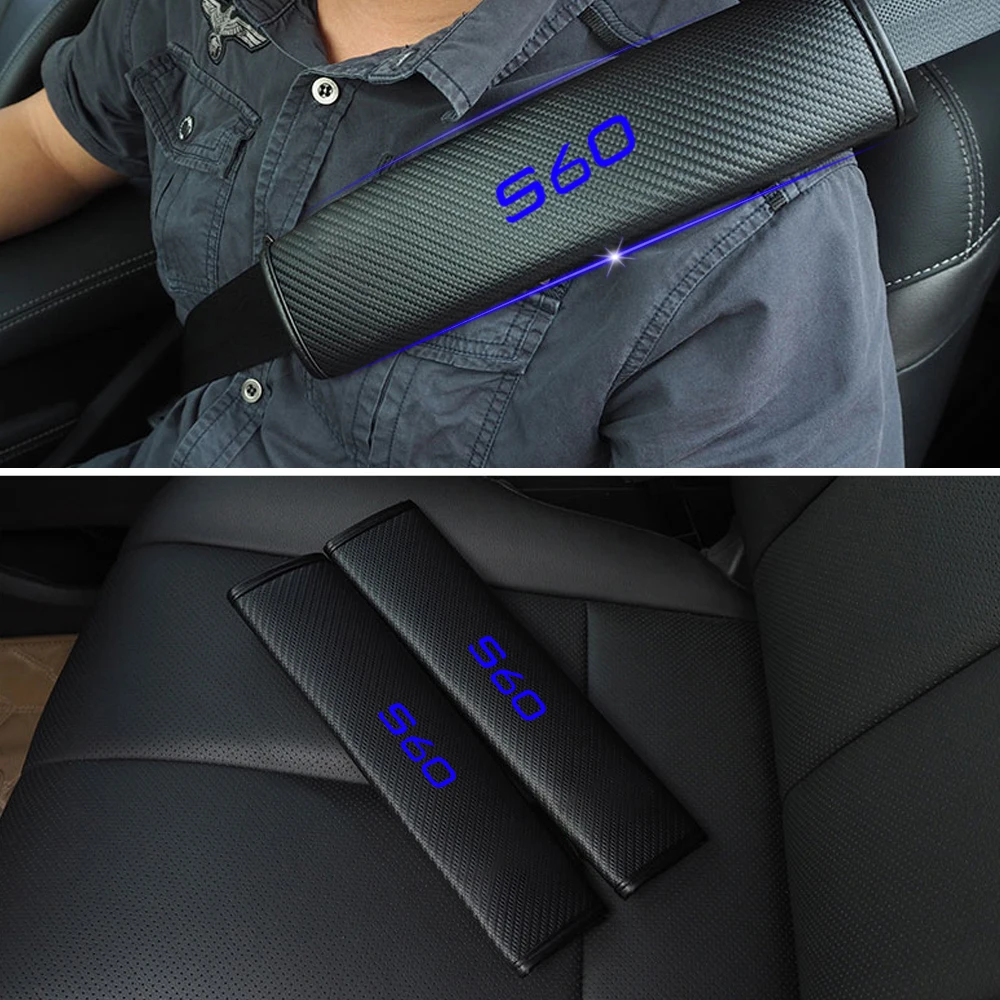 For Volvo S60 Reflective Safe Seat Belt Cover Car belt shoulder Pads Styling Auto Parts 2pcs | Автомобили и мотоциклы