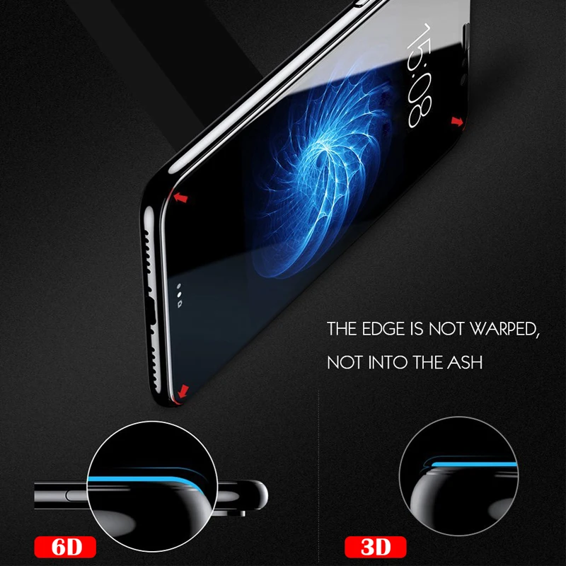 6D полное покрытие Защитное стекло для iPhone 7 iphone 6S X 8 Plus закаленное XR XS Max защита