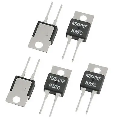 

5 Pcs 50 Celsius NO Normal Open Temperature Switch Thermostat KSD-01F H50C
