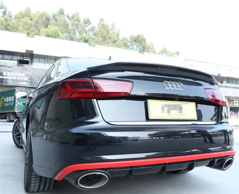 Спойлер из углеродного волокна для Audi A6 S6 RS6 2012 2019 высококачественные спойлеры