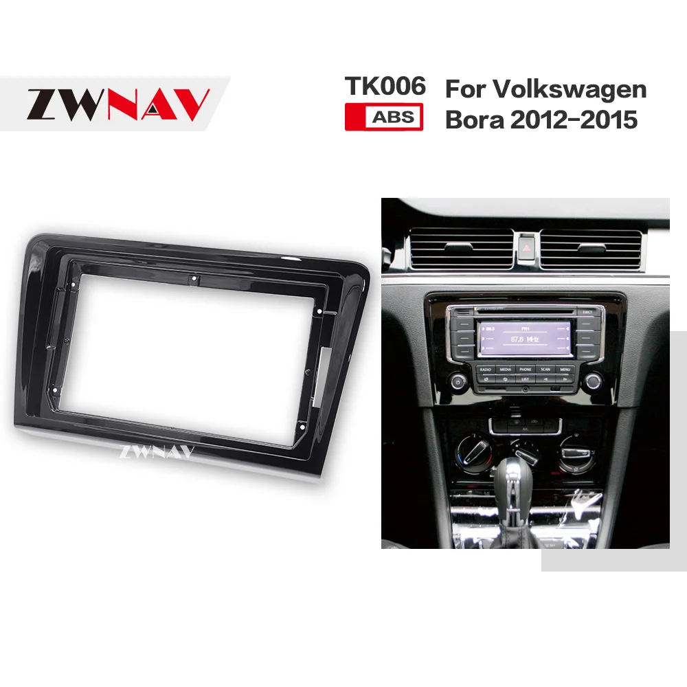 

ZWNAV Car Double Din Frame radio Fascia Panel DVD Dash Interior Trim for Volkswagen Bora 2012 2013 2014 2015