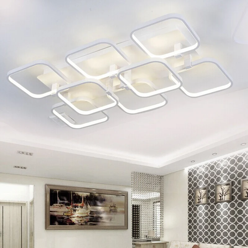 Потолочные светильники для гостиной спальни акрила современные квадратные