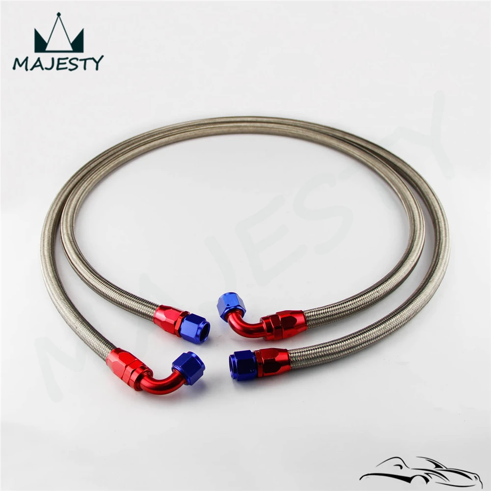 2 шт. 10AN нейлоновая стальная оплетка масляный охладитель шланг топливный 1 4 м и 6