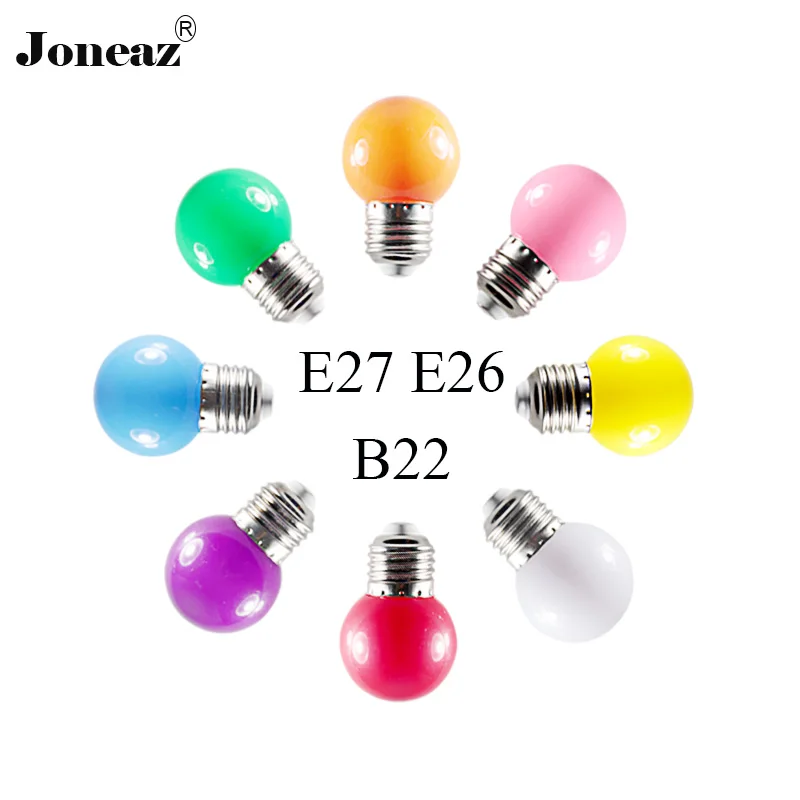 5X ампулы E27 B22 E26 rgb светодиодные лампы 220 В bombillas 1 Вт 5 2835 G45 лампадин декоративные