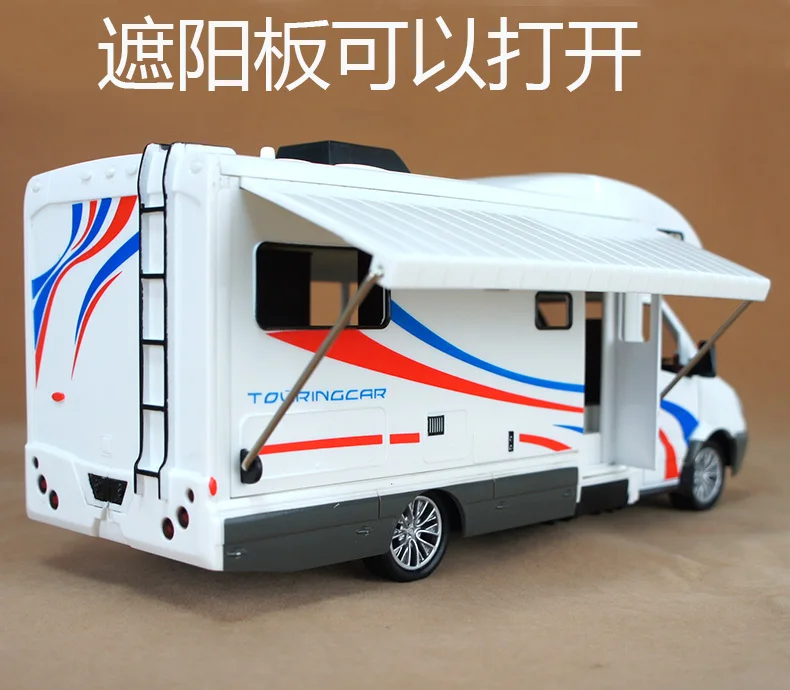 1:32 дорожный акустический фургон автомобиль для отдыха на колесах со светильник