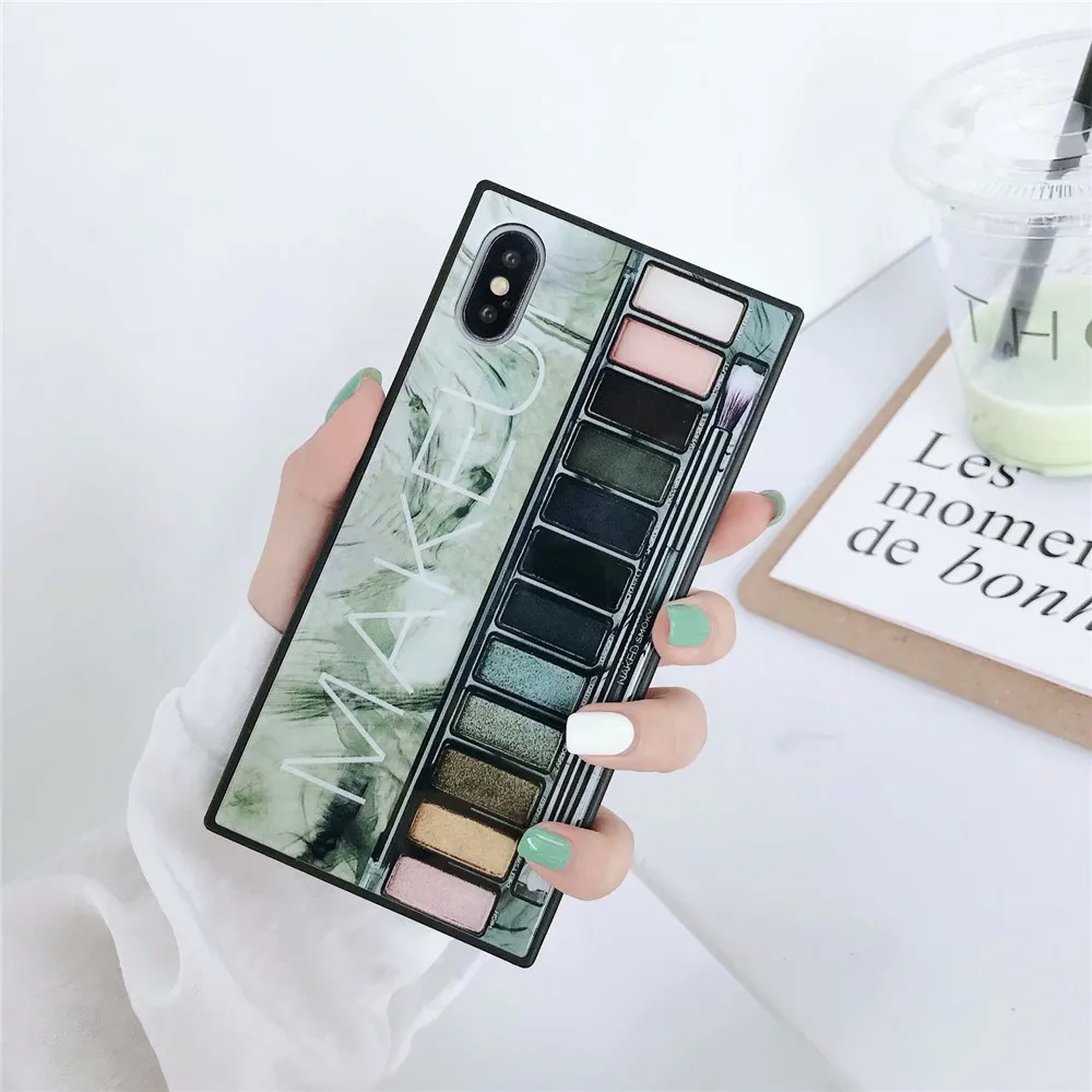 ELALA 3D стеклянный чехол для телефона iPhone 6 s мягкий край рисунок макияжа