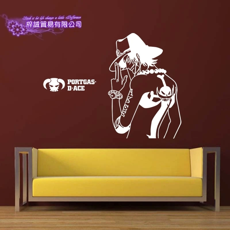 Ace Luffy цельные настенные наклейки Декор для дома декоративное украшение аниме