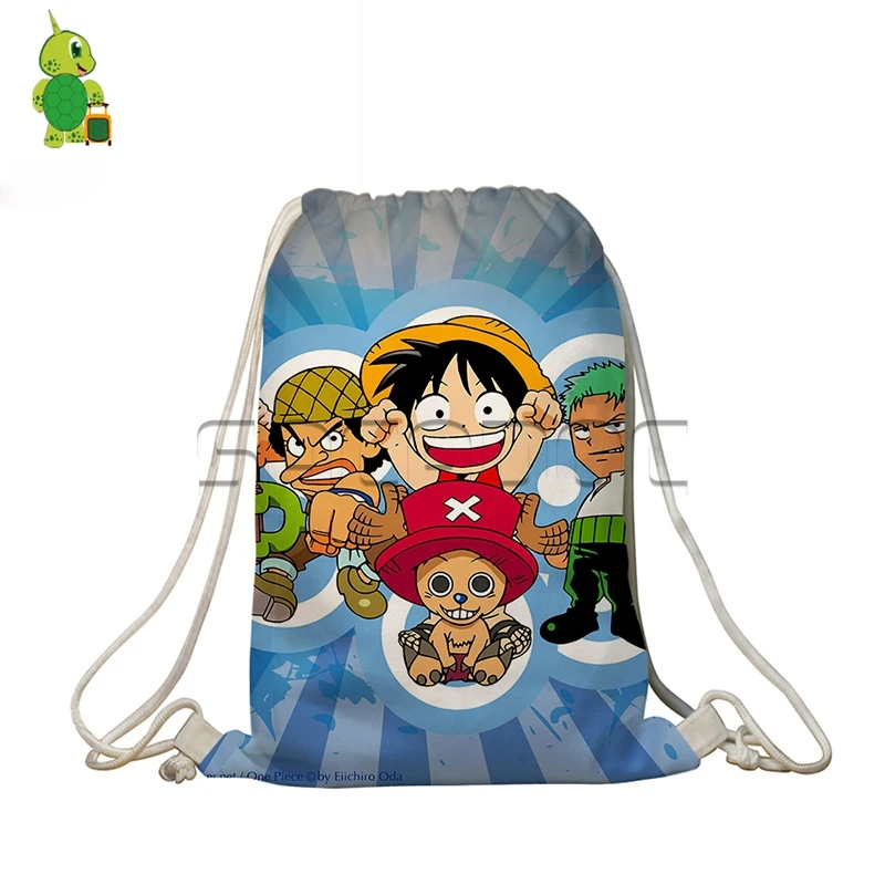 Аниме Одна деталь Луффи Ace печатных drawstring сумка Портативный Дорожные сумки для подростков Обувь для девочек Обувь для мальчиков Школьные ранцы ежедневно рюкзак - Цвет: 9