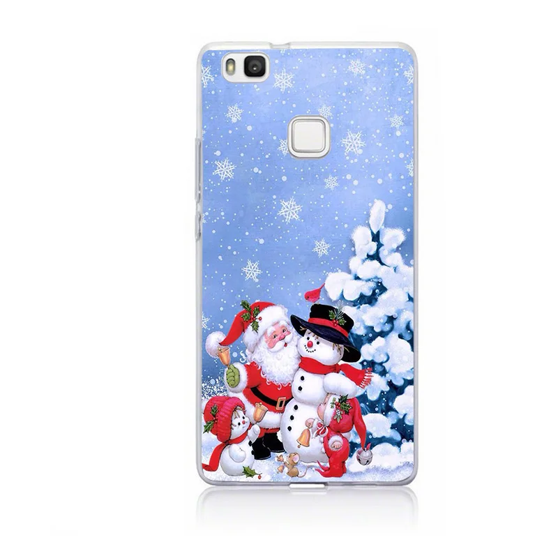 Зимние Санта Клаус чехол для huawei Коврики 10 P20 Lite P Smart 8 9 Мини-силиконовый P8 2017