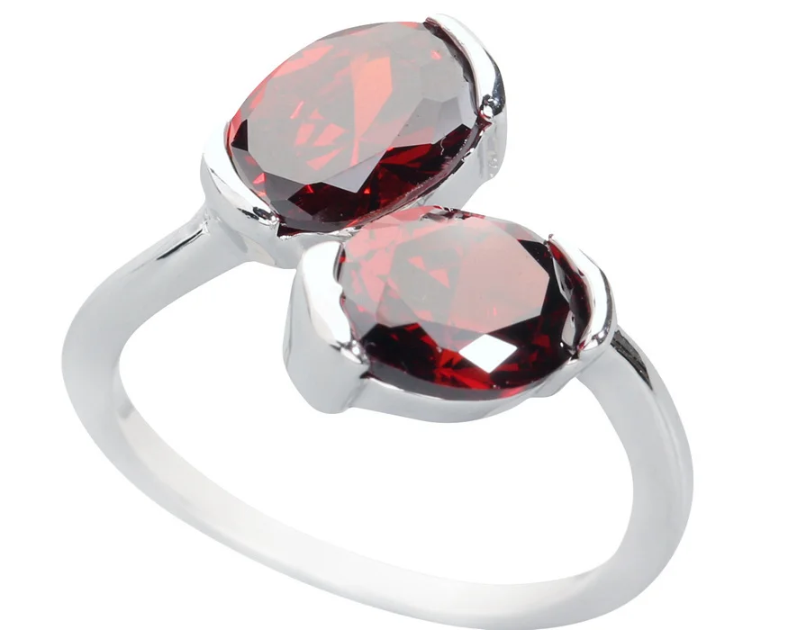 Регулируемый красный гранат 7*9 мм полудрагоценный камень серебро крутое для