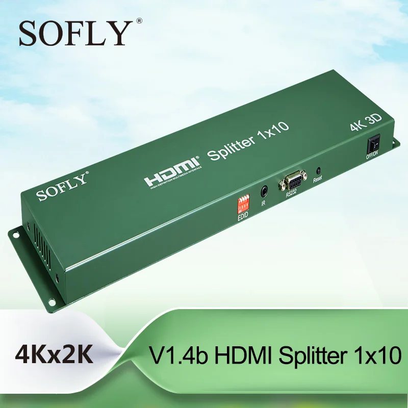 HDCP1.4 1 в 10 выход HDMI Splitter 4 К 1x10 с EDID RS232|splitter|splitter hdmisplitter hdmi 4k |