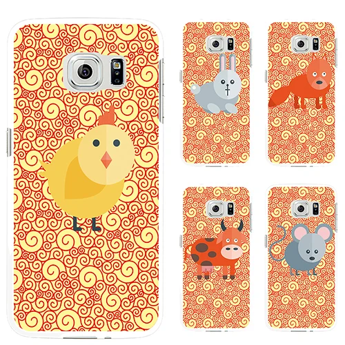 Прекрасный мультфильм животных лиса кролик с принтом коровы чехол для Samsung |