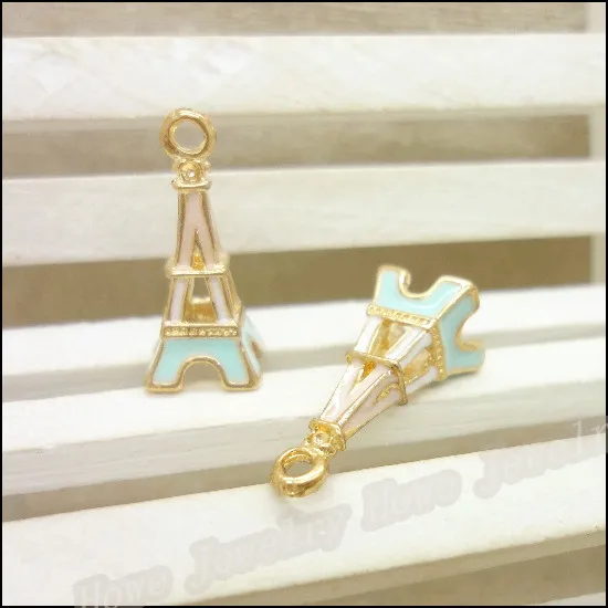 40 шт. высококачественные Подвески с Эйфелевой башней Плавающие из позолоченного