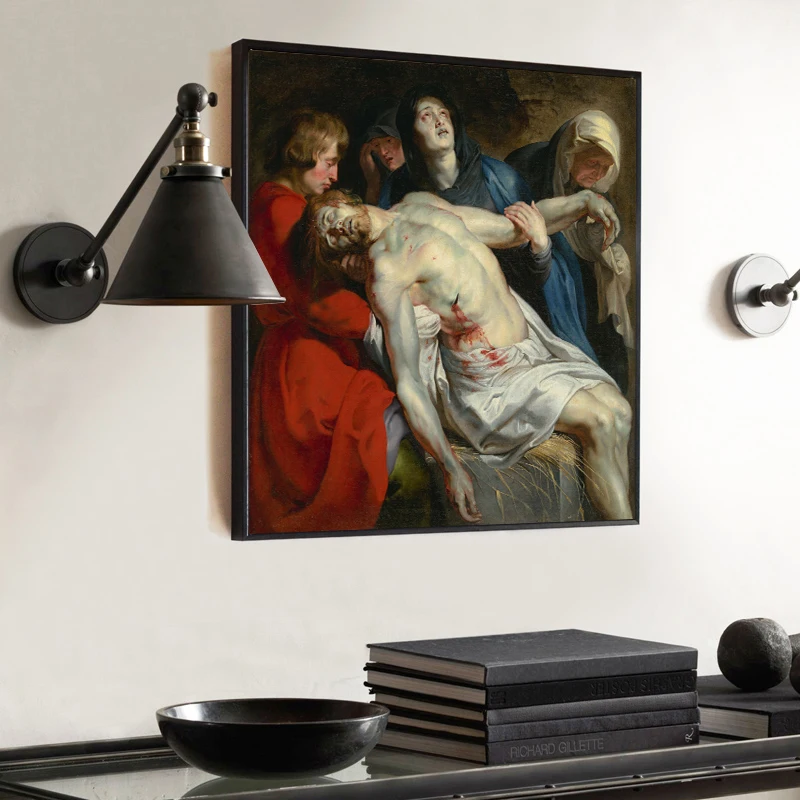 Картина на холсте страсть Иисуса художественный постер с религиозным Христом