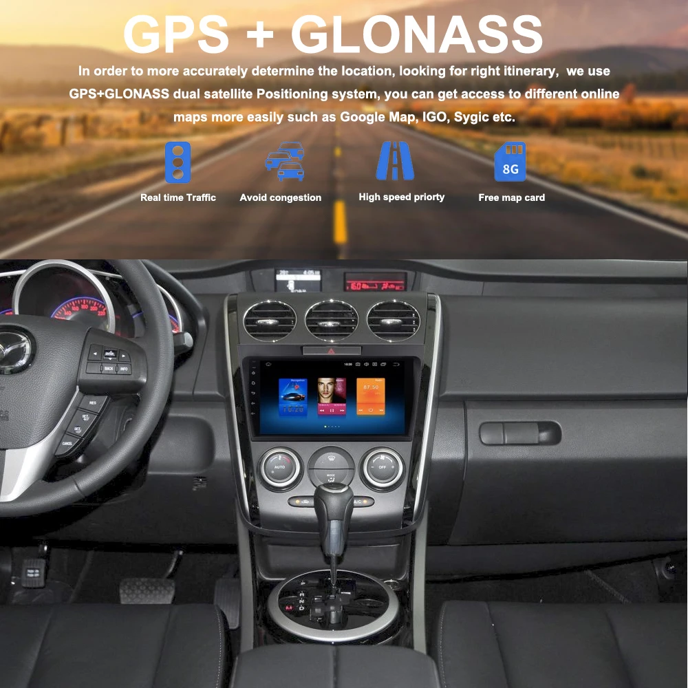 Автомагнитола для Mazda мультимедийный плеер на Android 9 0 с экраном дюймов 2.5D IPS GPS 8