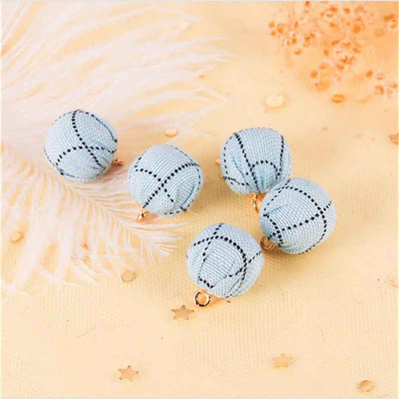 100 шт./лот круглый фланелевый шарик для волос шармы diy женские модные серьги кулон