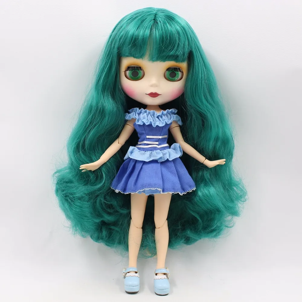 Ледяная кукла DBS Blyth шарнирная 1/6 bjd совместное тело матовое лицо зеленые