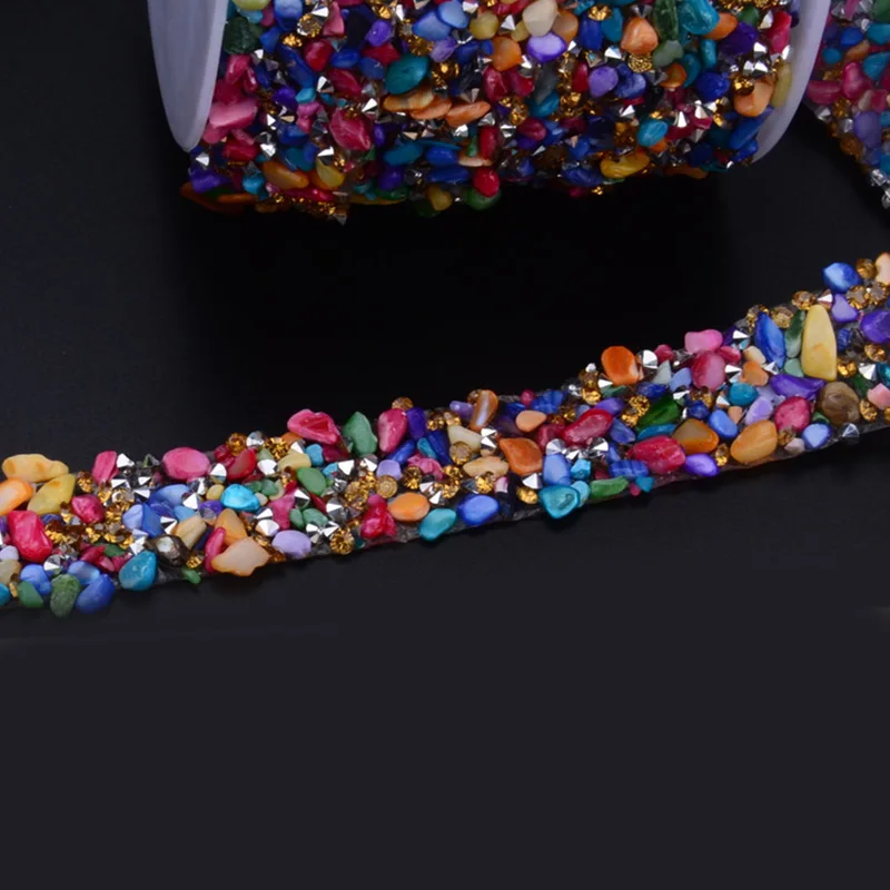 1Meter Rhinestones Lace Trims Sew-on Crystal Chain Ribbons Tape Wedding Dress Party Home Decoration DIY Accessories | Дом и сад