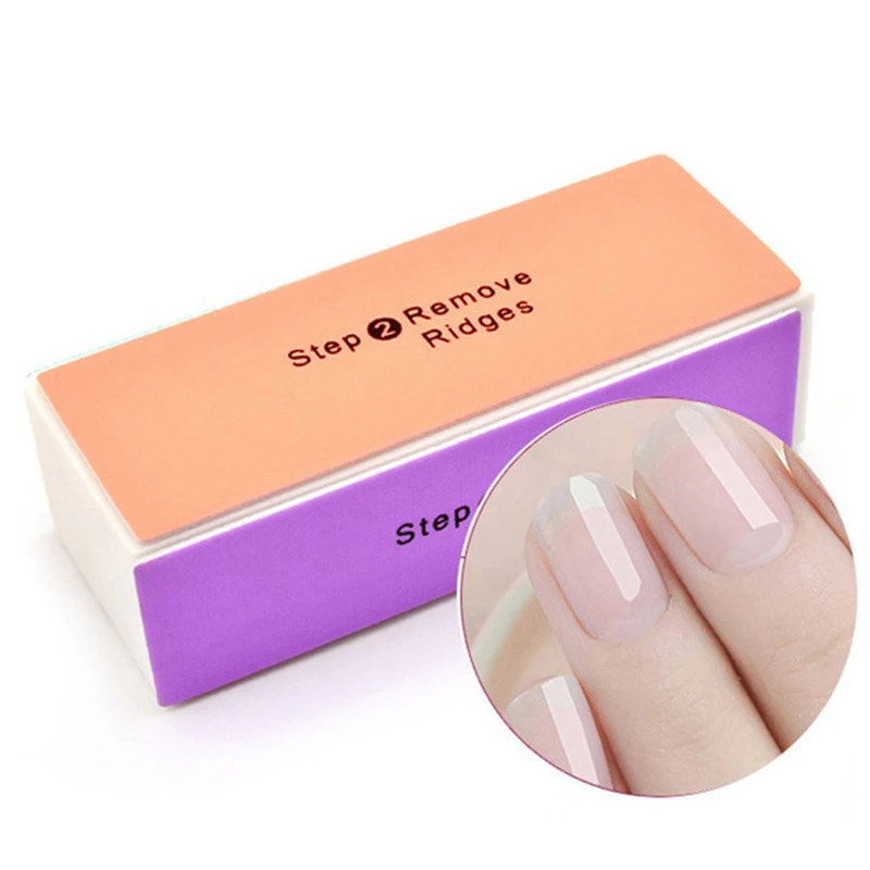 4-Steps Nail Buffers File for UV Gel Grinding Sanding Block Polishing Colorful Pedicure Art Design Tool | Красота и здоровье