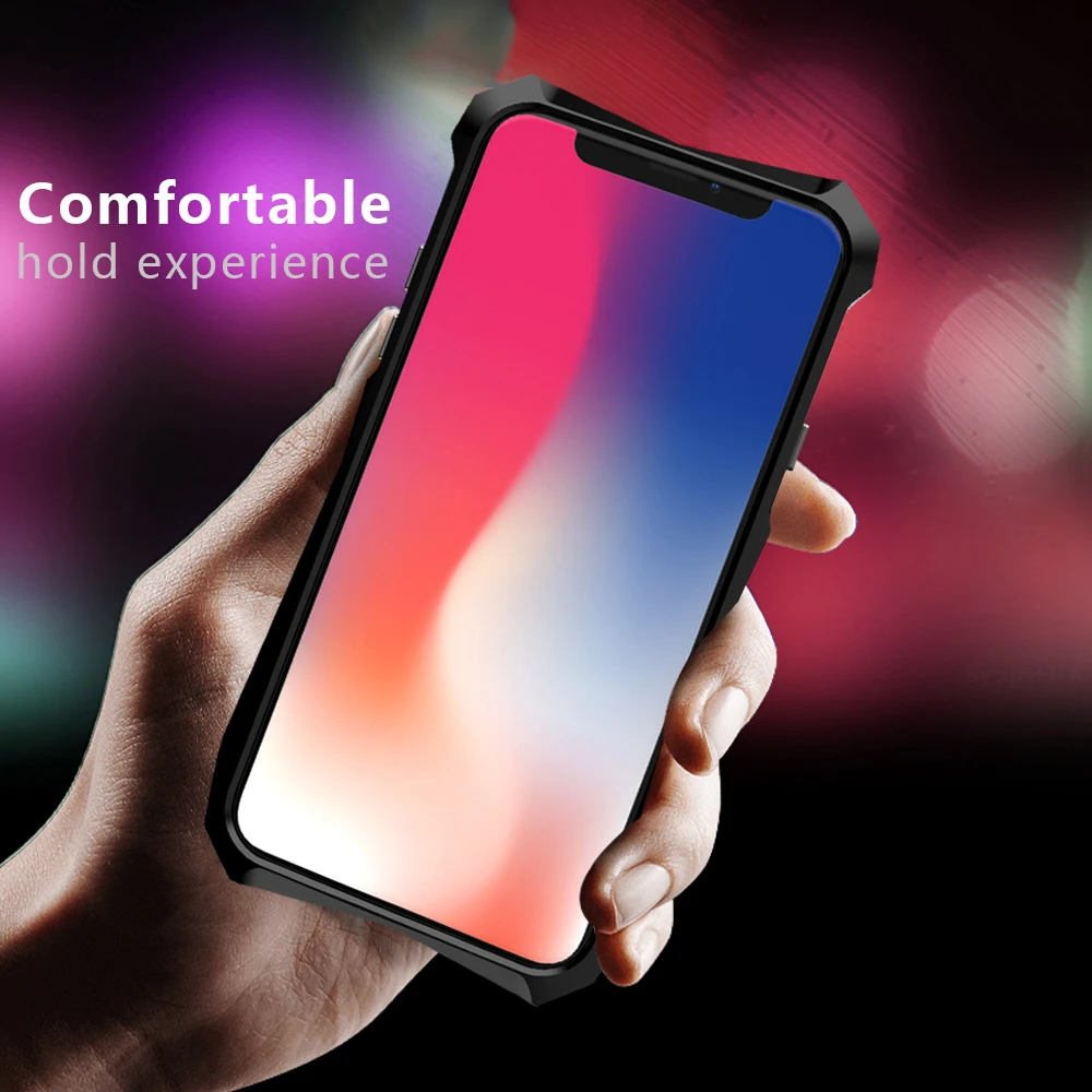 Чехол для iPhone XS Max Роскошный Жесткий металлический алюминиевый акриловый