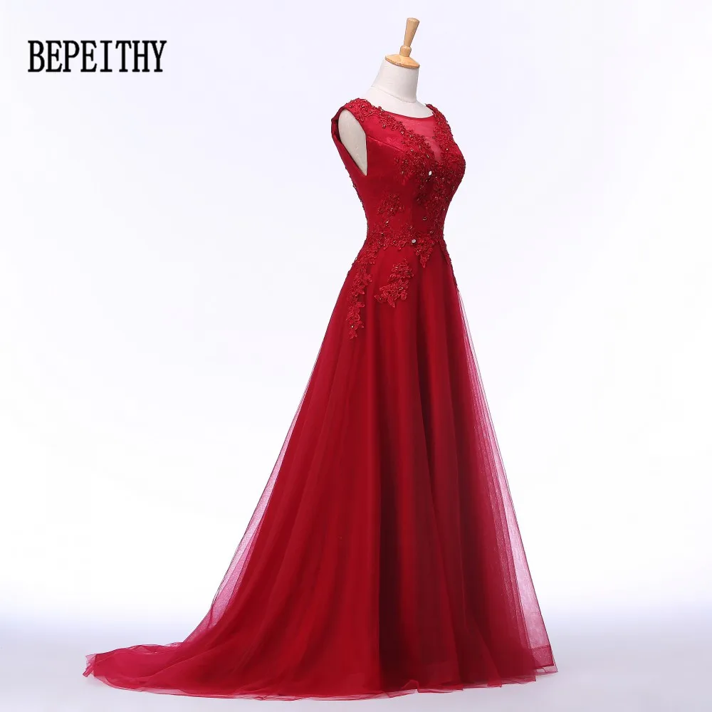BEPEITHY Robe de soiree хит продаж Новое поступление Кружевная аппликация украшенная
