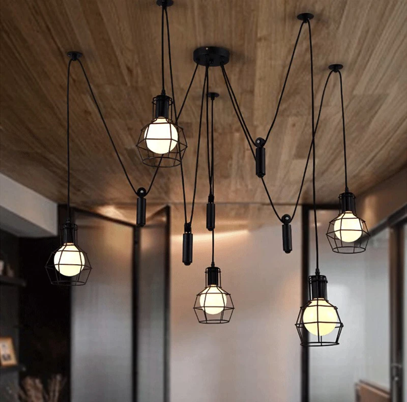 

Американские подвесные светильники в стиле лофт, креативный светильник в стиле ретро для ресторана, магазина одежды, подвесной светильник в стиле индастриал, F9070 #