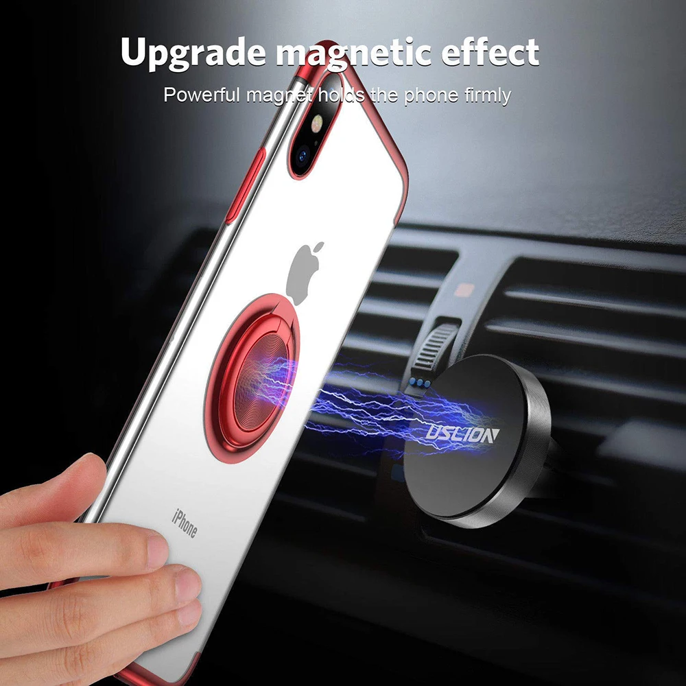 Portefeuille покрытие ТПУ чехол для iPhone XS Max XR X Магнитный Автомобильный держатель Стенд