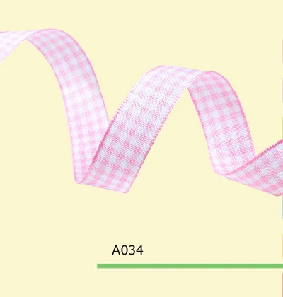 

5/8" Inch 15mm gingham taffeta ribbon
