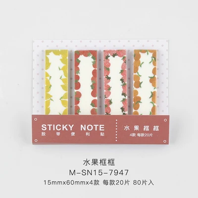 Милый цветок стекло Геометрическая рамка N Times Sticky Notes Escolar Papelaria наклейка-закладка для школьных принадлежностей - Color: 15