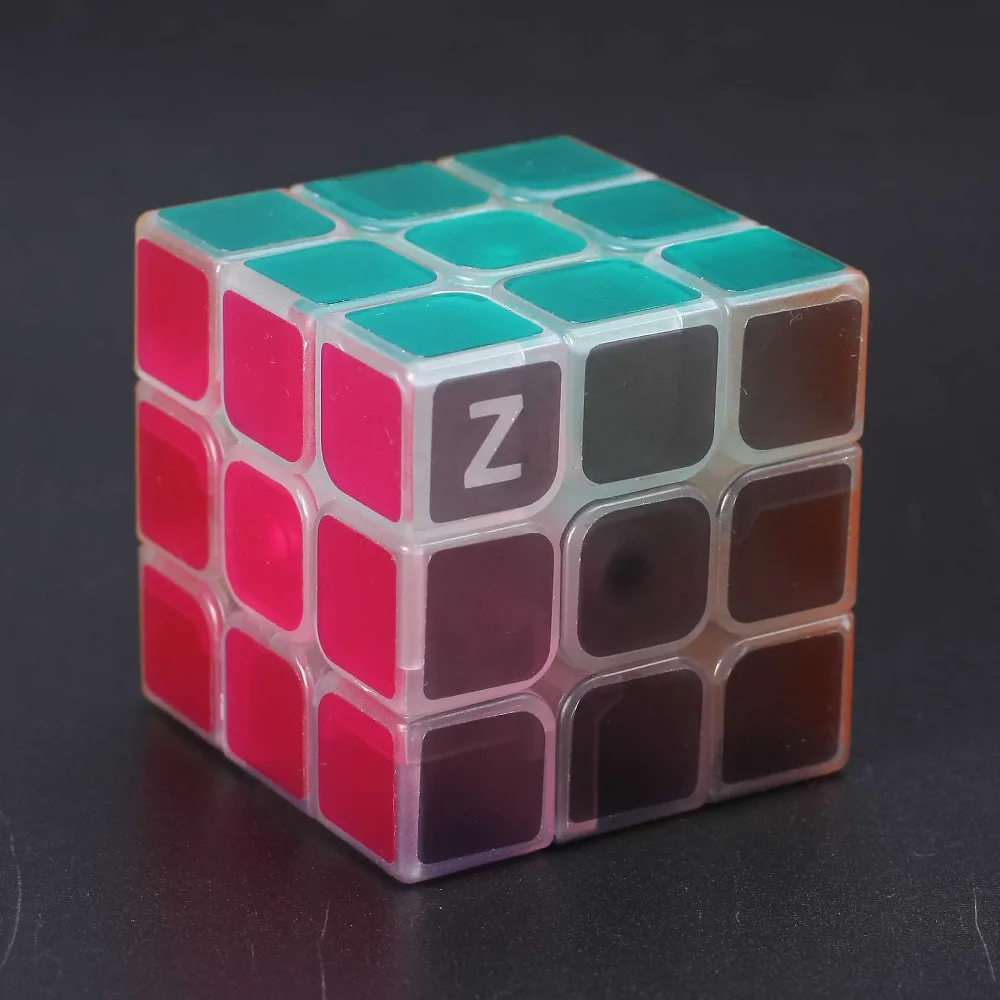 3x3x3 Zcube магические кубики головоломка на скорость прозрачные наклейки Прозрачный