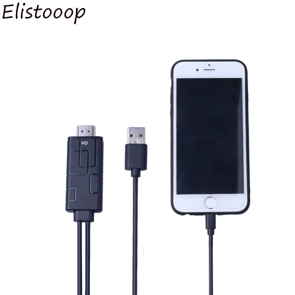 Elistooop 1 8 м контактный HDMI кабель USB адаптер преобразователь для HDTV TV Digital AV Apple iPhone