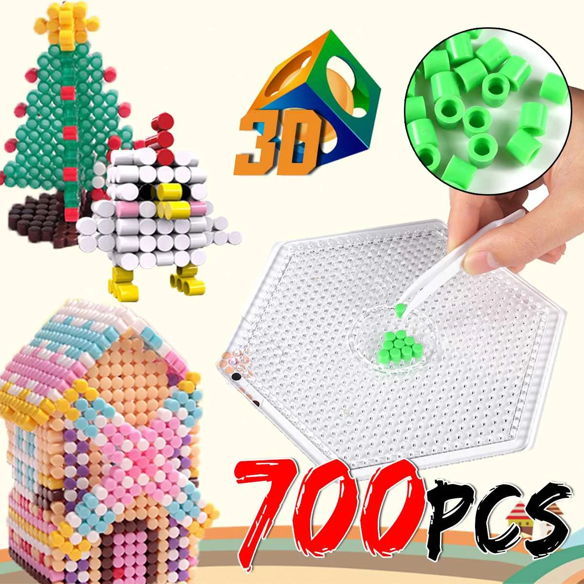 Kalisi, 700 шт., модернизированные DIY волшебные водяные бусины, игрушки, липкий предохранитель, бусины Aquas, цилиндрические, Обучающие, для детей, забавные игрушки, искусство, ремесла, подарок