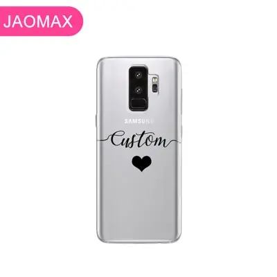 Jaomax персонализированные имя Чехлы для телефона для Samsung Galaxy S8 S9 A5 J5 S7 край A8 мягкий прозрачный силиконовый чехол