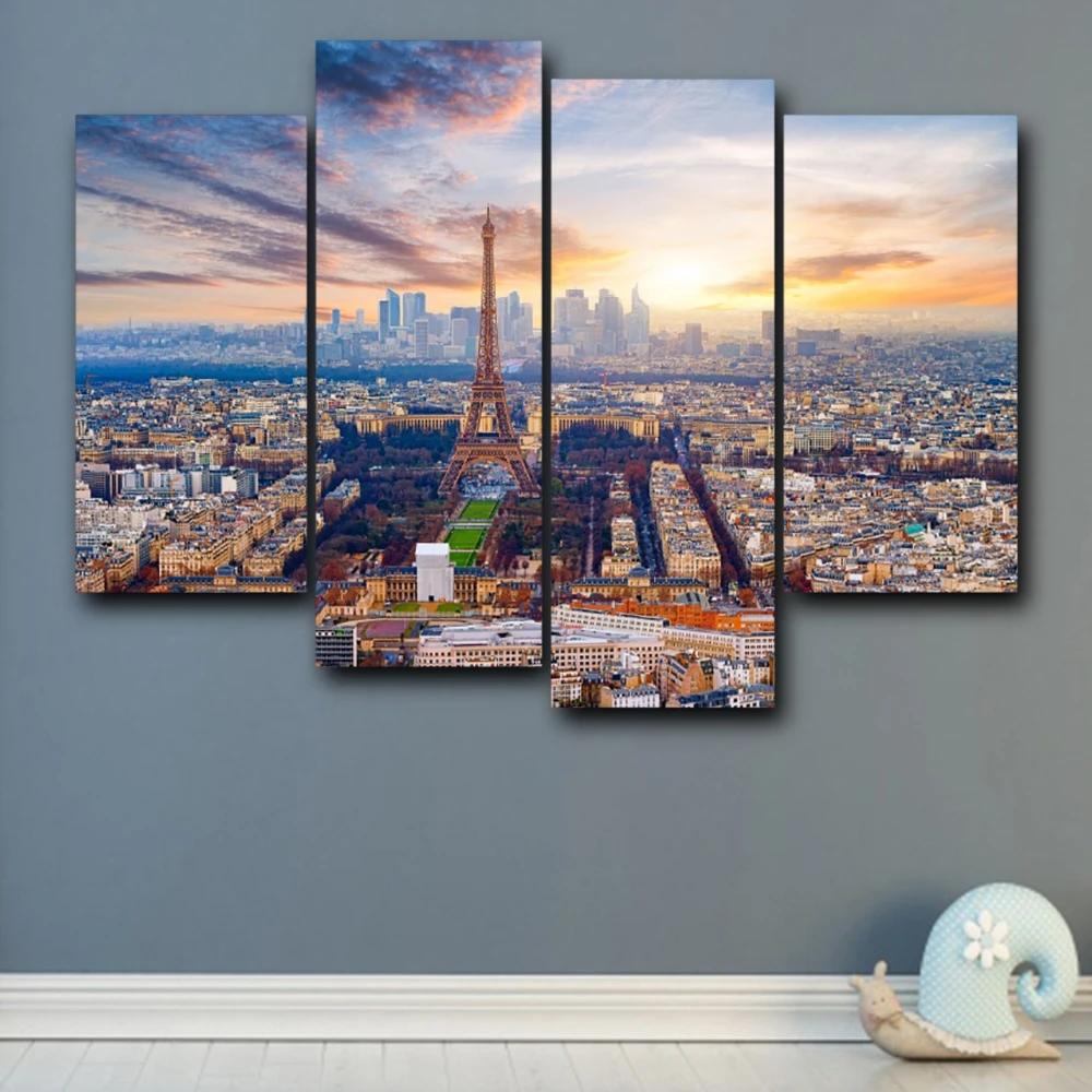 

Canvas Pictures Living Room Wall Art 3 Pieces Paris City Scenery Painting Prints Paris Tower Poster Home Decor Nordic Decoration