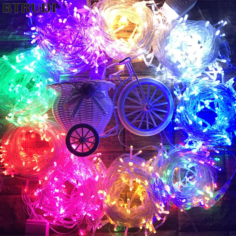 

10M Christmas LED Curtain Icicle String Light droop 0.4-0.6m LED Party Garden Stage Outdoor Waterproof Decorative Fairy Light
