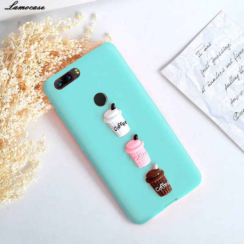 Lamocase 3D Coffee Milk Cute Matte Case For ZTE Nubia Z17 Lite Z17S Mini S V18 Z18 Pink Soft TPU Cartoon DIY Phone Cover |