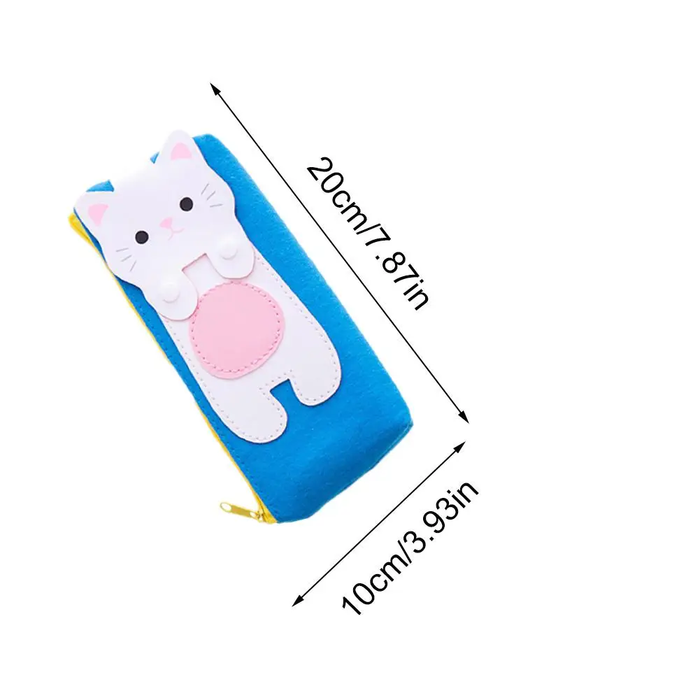 

Creative Cat Cartoon Canvas Pencil Bag Cat Pencil Bag Triangle