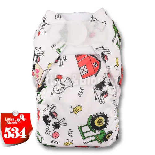 [Littles&Bloomz] многоразовые Многоразовые моющиеся тканевые подгузники для новорожденных одного размера, подгузники из натуральной ткани - Цвет: 534