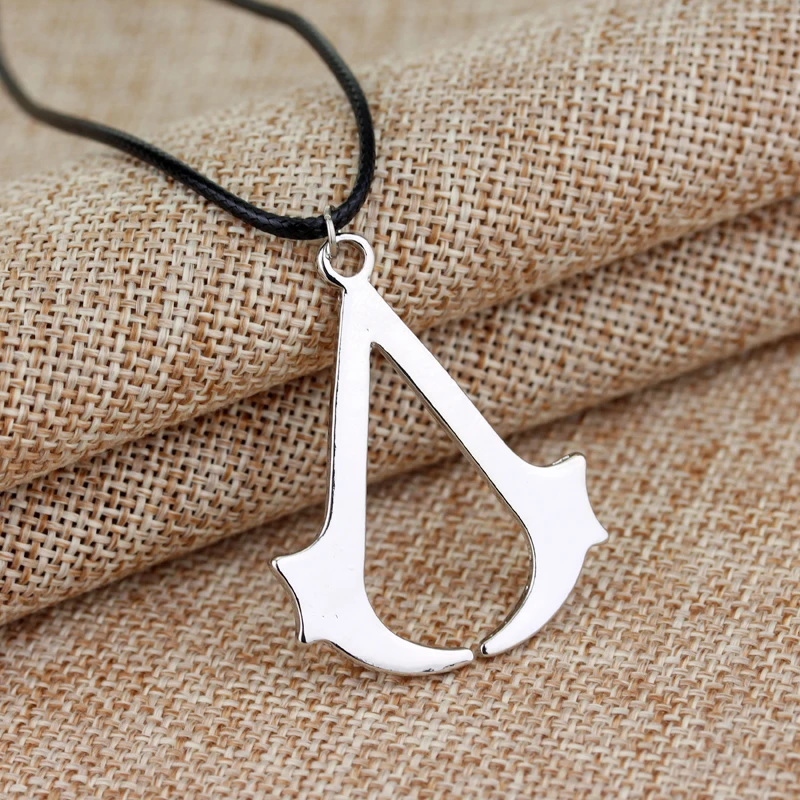 4 Color Hot Sales Fashion Cospaly Jewelry Assassins Creed Necklace Stainless Steel Pendant Necklage For Men Women Rope Chain | Украшения и