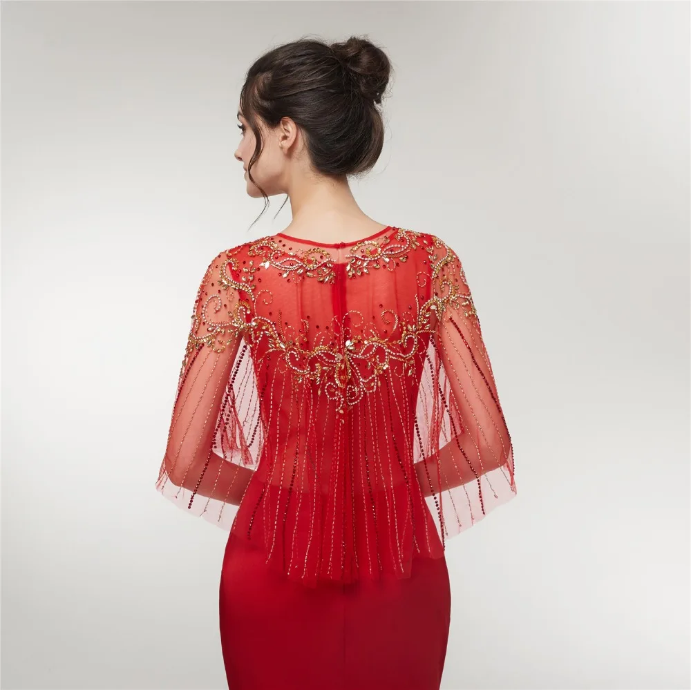Женское вечернее платье Forevergracedress красное русалки украшенное жемчужинами и