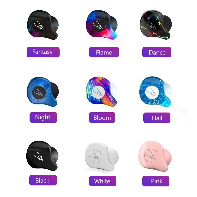 TWS беспроводные Bluetooth наушники в ухо спортивные с микрофоном для